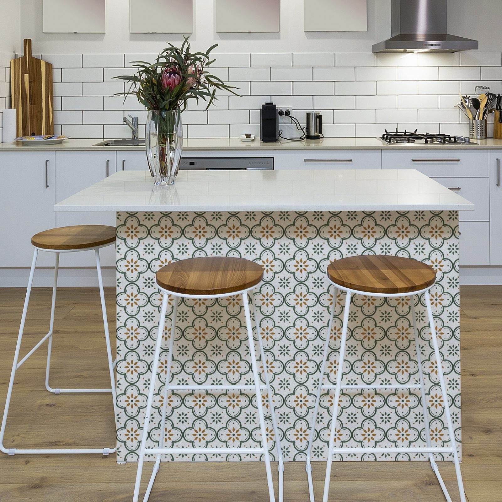 Modern high-gloss waterproof self-adhesive PVC peel and stick floor tile